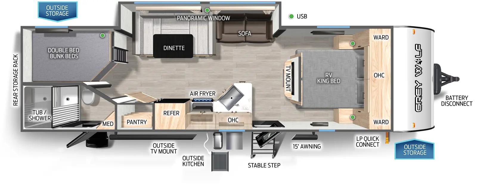 Cherokee 26DBHBL Floorplan